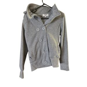 Gray Button-Up Pea Coat